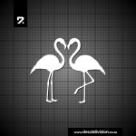Flamingo's Silhouette Sticker